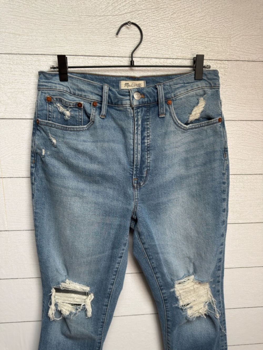 Madewell The Perfect Vintage Jean Light Wash Distressed High Rise Sz 29 / 8 - Picture 4 of 14